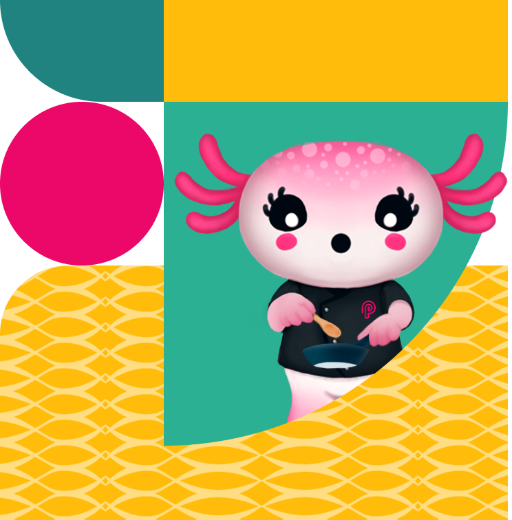 Chef sonriendo y cocinando